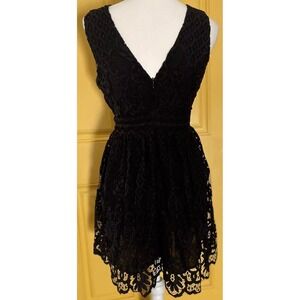 Black Swan Women's SZ Small Black Lace Dress Fairy Goth Whimsy Witchy Silhouette